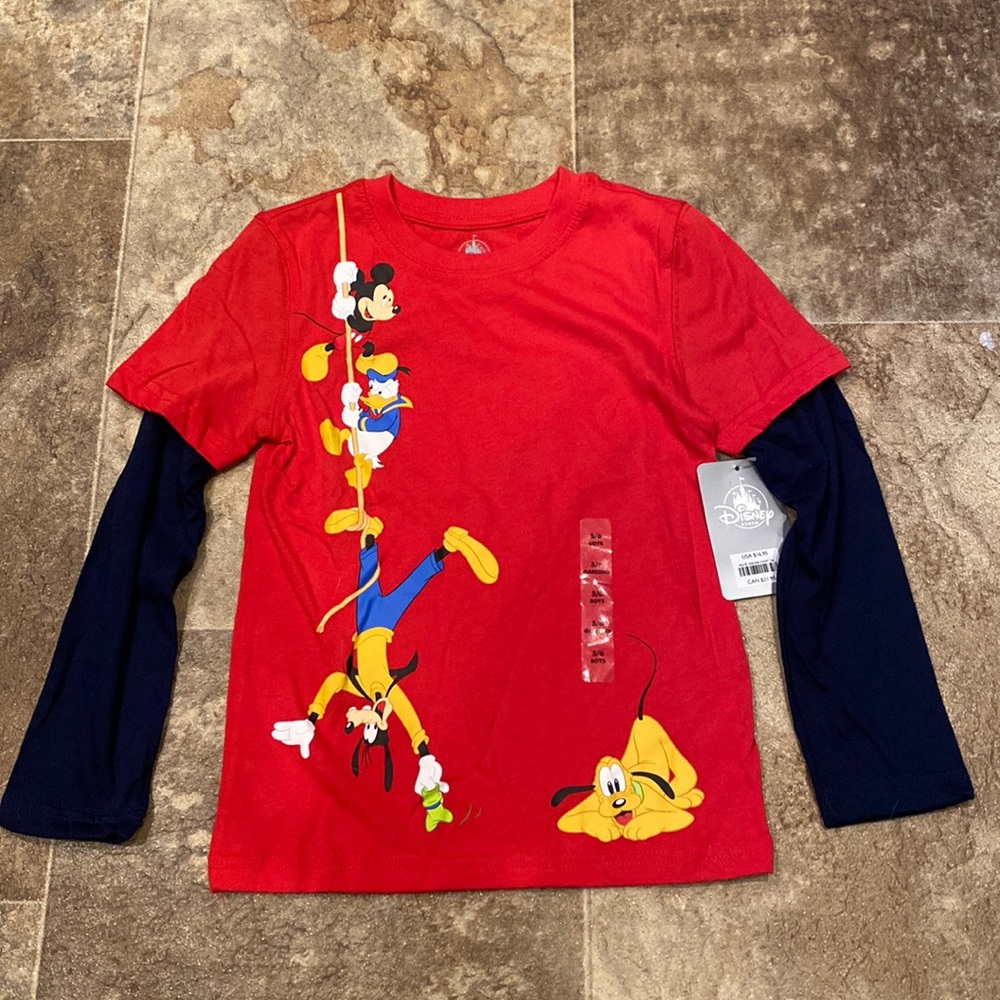 NWT Kids Disney Long Sleeve, Size 5/6